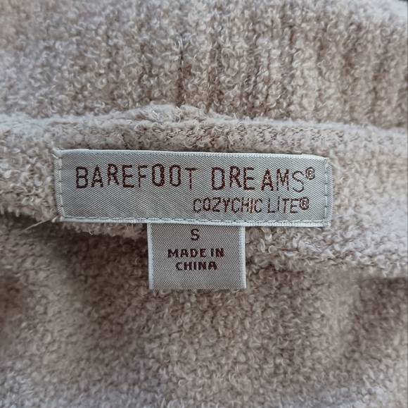 Barefoot Dreams Sz S Neutral Oatmeal Open Front Cardigan - Picture 8 of 13